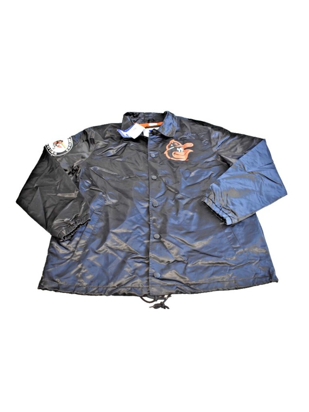 Baltimore Orioles Starter Jacket Mens XL Black Windbreaker MLB Coachs Jacket NWT
